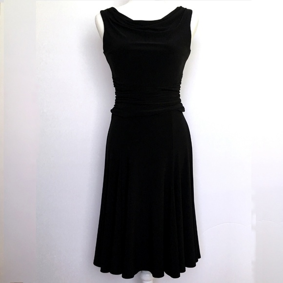 Jones New York Dresses & Skirts - Jones New York Black Cowl Neck Knit Flare Dress